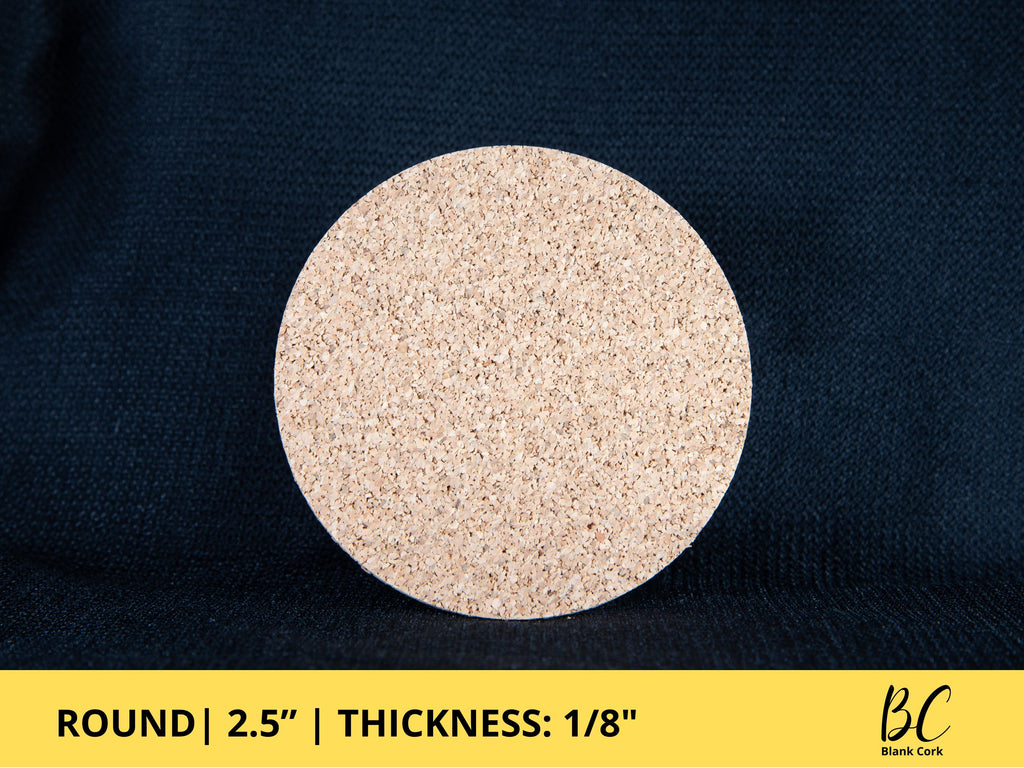 Blank Round Cork Coasters