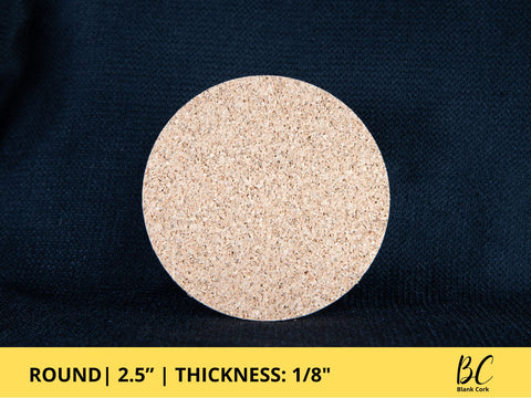 Blank Round Cork Coasters