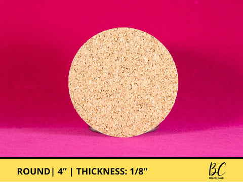 Round Blank Cork Coasters