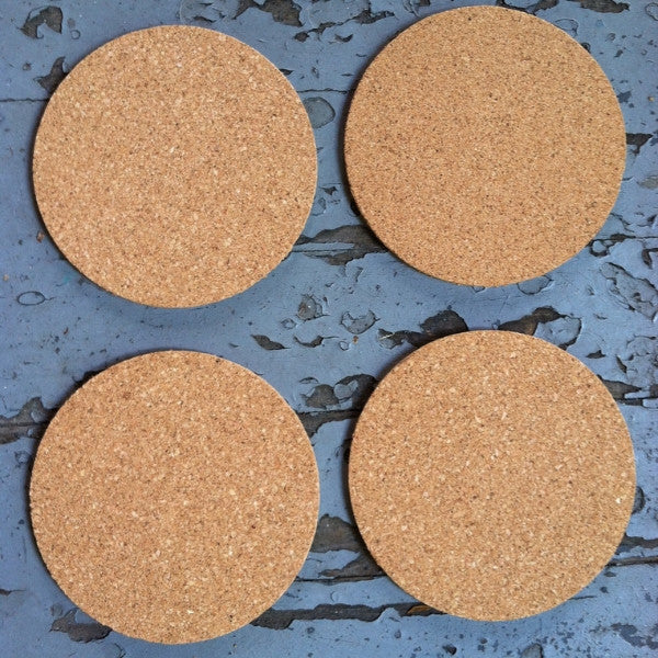 4 ROUND Blank Cork Coasters - Made in USA – BlankCork