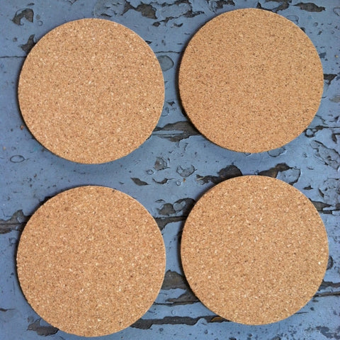3.0 inch ROUND blank cork coasters